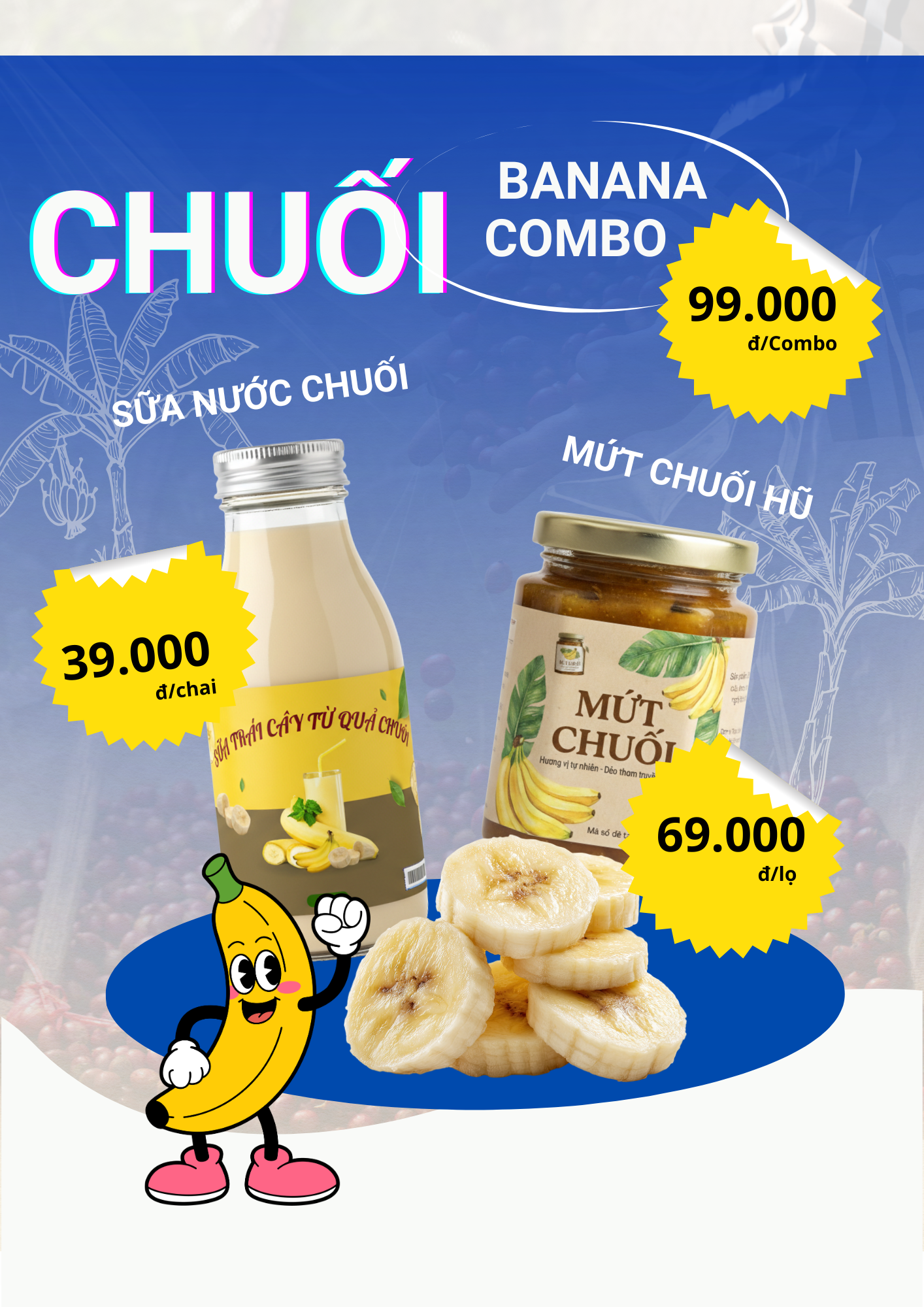 Combo Sữa nước chuối + Mứt chuối